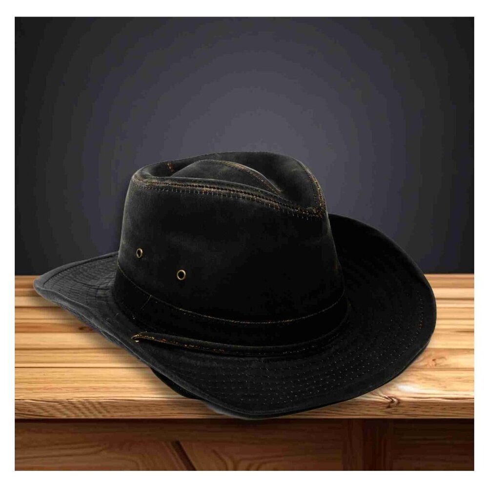 Mens Rich Dark Brown Western Work Hat